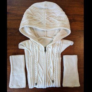 Veronica Beard Lambswool Hoodie Dickey & Cuffs